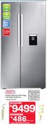 Defy Metallic Side By Side Fridge With Water Dispenser DFF437