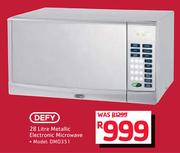 Defy 28Ltr Metallic Electronic Microwave DM0351
