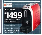 Russell Hobbs Vida Cafe Red & White Coffee Machine RHCM60