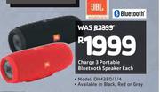 JBL Charge 3 Portable Bluetooth Speaker OH4380/1/4-Each