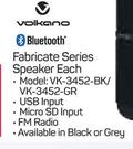Volkano Fabricate Series Speaker VK 3452 BK/GR-Each