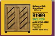 Salvage Oak Shoe Rack 895mm