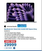 Apple Mac Book Air 15 Inch M2 512GB SSD Space Grey