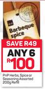 PnP Herbs/Spice Or Seasoning Refill-6x200g