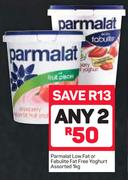 Parmalat Low Fat Or Fabulite Fat Free Yoghurt-2x1kg