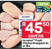 No Name Fresh Chicken Braaipack-5s Or 16s-Per Kg