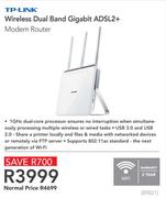 TP-Link Wireless Dual Gigabit ADSL2+ Modem Router