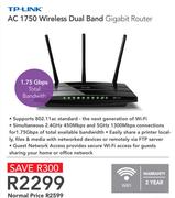TP-Link AC 1750 Wireless Dual Band Gigabit Router