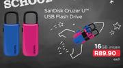 SanDisk Cruzer U USB Flash Drive 16GB-Each