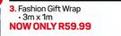 Fashion Gift Wrap-3m x 1m