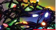 Simple Light Multicolour Or Clear 100 Bulb LED Chain Lights-Each