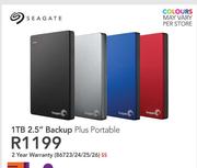 Seagate 1TB 2.5" Backup Plus Portable Hard Drive-Each
