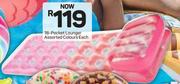 Intex 18 Pocket Lounger Assorted Colours-Each