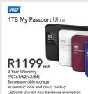 WD 1TB My Passport Ultra-Each