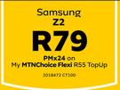 Samsung Z2 LTE-On My MTNChoice Flexi R55 TopUp
