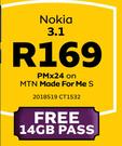 Nokia 3.1 LTE-On MTN Made For Me S
