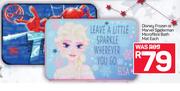 Disney Frozen Or Marvel Spiderman Microfibre Bath Mat-Each