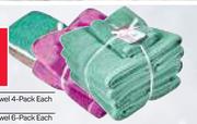 Real Home Towel 3 Pack Assorted Colours-Each