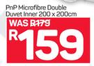 PnP Microfibre Double Duvet Inner-200 x 200cm