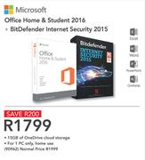 Microsoft Office Home & Student 2016 + Bit-Defender Internet Security 2015