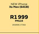 Apple New iPhone XS Max 64GB LTE-On 3GB Data