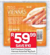PnP Premium Chicken Viennas Assorted-1Kg