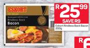 Eskort Rindless Back Bacon-200g