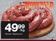 Venison Boerewors-Per kg