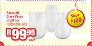 Assorted Glass Vases In Gift Box-Each