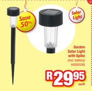 Garden Solar Light With Spike Including Battery-Each