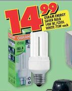 Osram Energy Saver Bulb 14W BC / Cool White 75W-Each