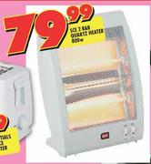 SCE 2 Bar 800W Quartz Heater 