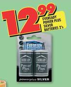 Eveready Power Plus Silver Batteries-2's