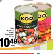 Koo Mixed Or Curried Vegetables-410g Each