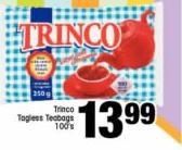 Trinco Tagless Teabags-100's