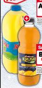 Clover Krush 100% Fruit Juice Blend 1.5 Litre And Tropika Flavoured Dairy Fruit Mix 2 Litre-Both
