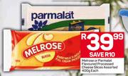 Melrose Or Parmalat Flavoured Processed Cheese Slices-400g Each
