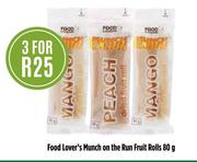 Food Lover's Munch On The Run Fruit Rolls-3 x 80g