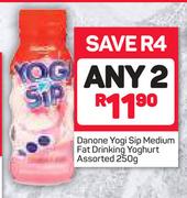 Danone Yogi Sip Medium Fat Drinking Yoghurt-2x250g