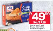 Sea Harvest Crisp & Chunky Hake Fillets-500g Each