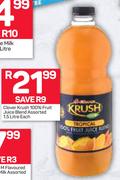 Clover Krush 100% Fruit Juice Blend-1.5Ltr Each
