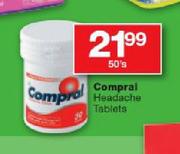 Compral Headache Tablets-50's