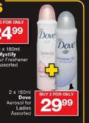 Dove Aerosol For Ladies-2x150ml