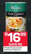 Rhodes Fruit Cocktail-4Ltr Each