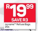 No Name Refuse Bags-20's Pack