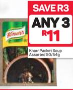 Knorr Packet Soup Assorted-3X50/54g