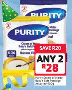 Purity Cream Of Maize Baby's Soft Porridge Assorted-2 x 400g
