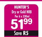 Hunter's Dry Or Gold NRB-6x330ml