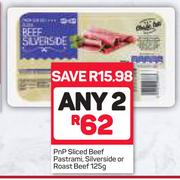 PnP Sliced Beef Pastrami, Silverside Or Roast Beef-Any 2x125g