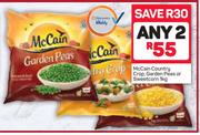 McCain Country Crop, Garden Peas Or Sweetcorn-Any 2x1Kg